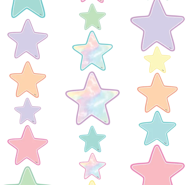 Pastel Pop Stars Accents - Assorted Sizes
