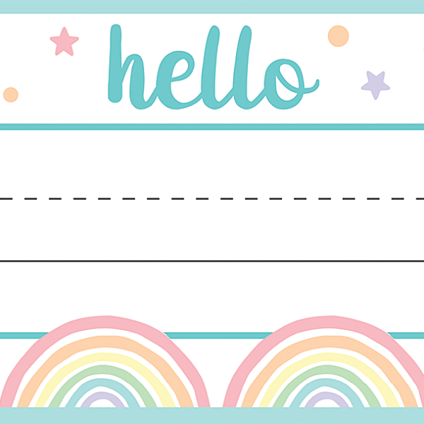 Pastel Pop Flat Name Plates