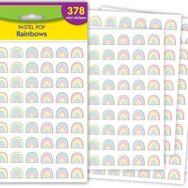 Pastel Pop Rainbows Mini Stickers