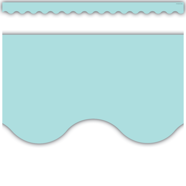 Pastel Blue Scalloped Border Trim