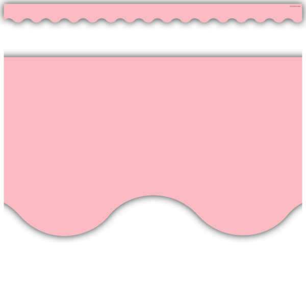 Pastel Pink Scalloped Border Trim