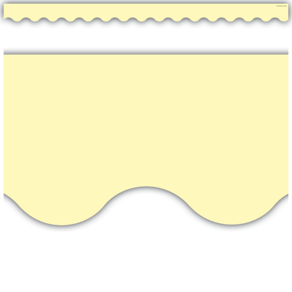 Pastel Yellow Scalloped Border Trim
