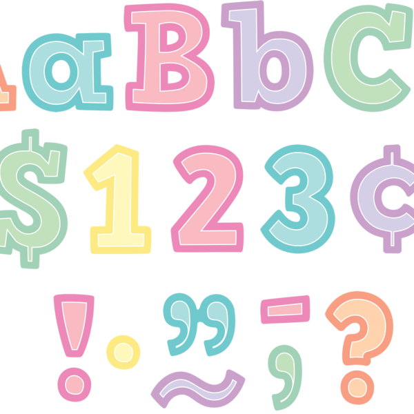Pastel Pop Bold Block 4" Letters Combo Pack