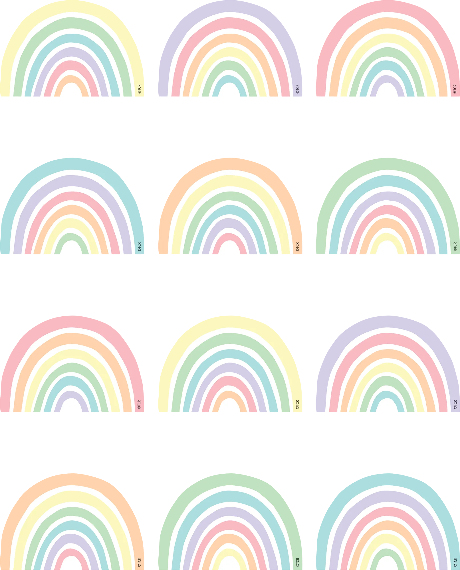 Pastel Pop Rainbows Mini Accents