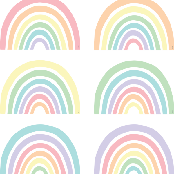 Pastel Pop Rainbows Accents