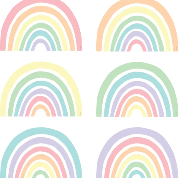 Pastel Pop Rainbows Accents