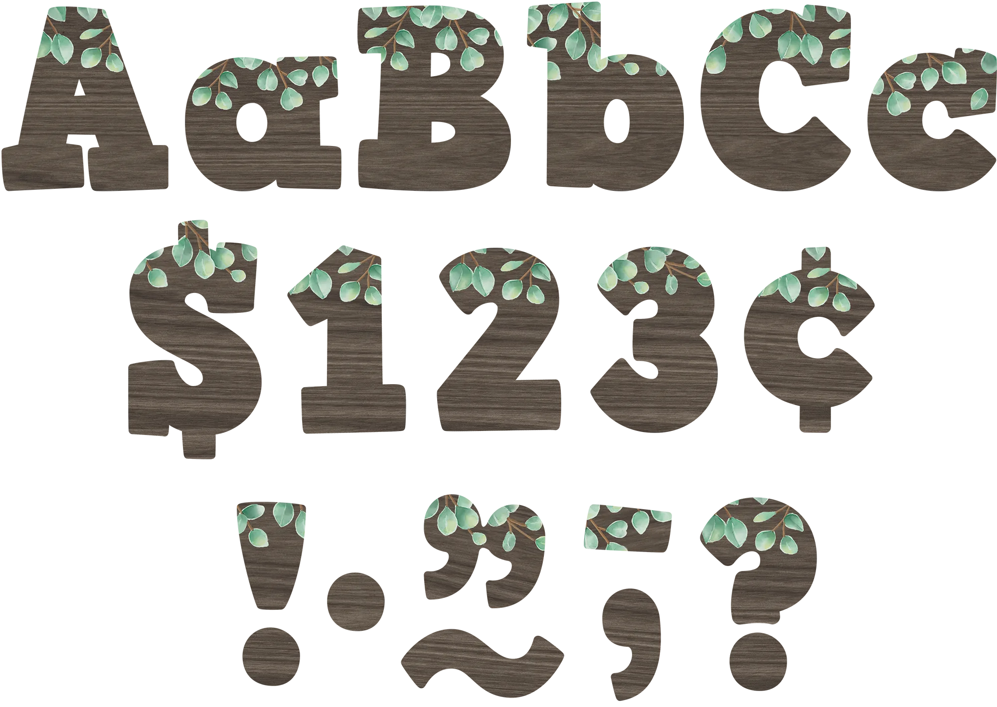 Eucalyptus 4" Bold Block Letters Combo Pack