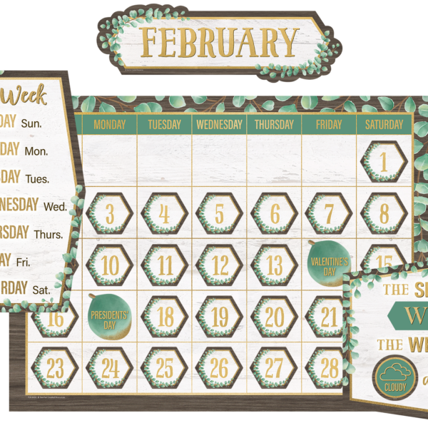 Eucalyptus Calendar Bulletin Board