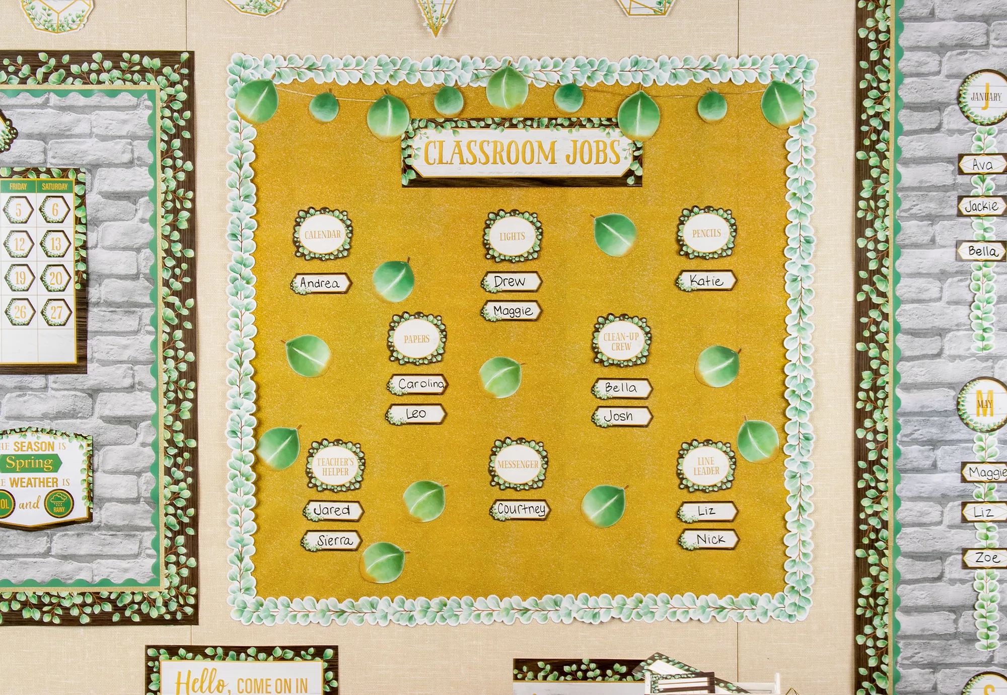 Eucalyptus Classroom Jobs Mini Bulletin Board - Image 2
