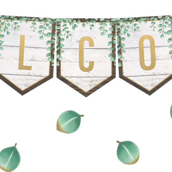 Eucalyptus Pennants Welcome Bulletin Board