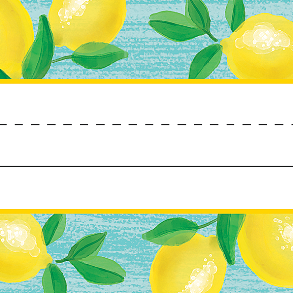 Lemon Zest Flat Name Plates