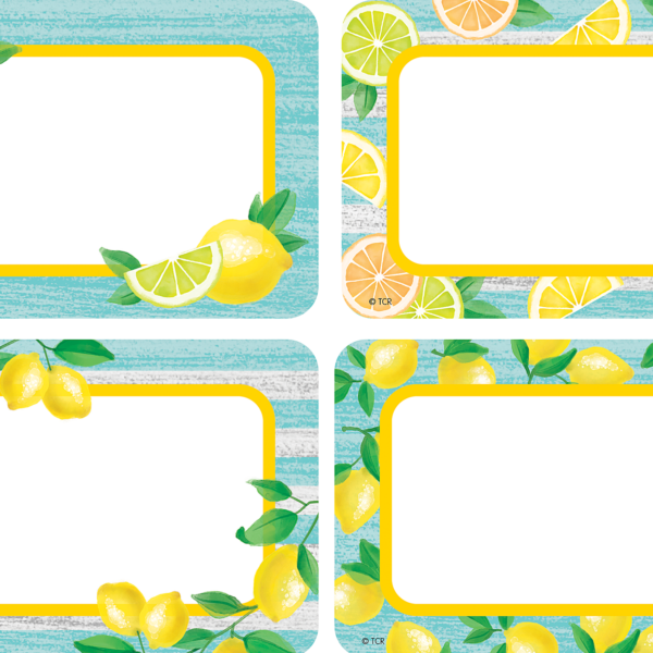Lemon Zest Name Tags/Labels - Multi-Pack