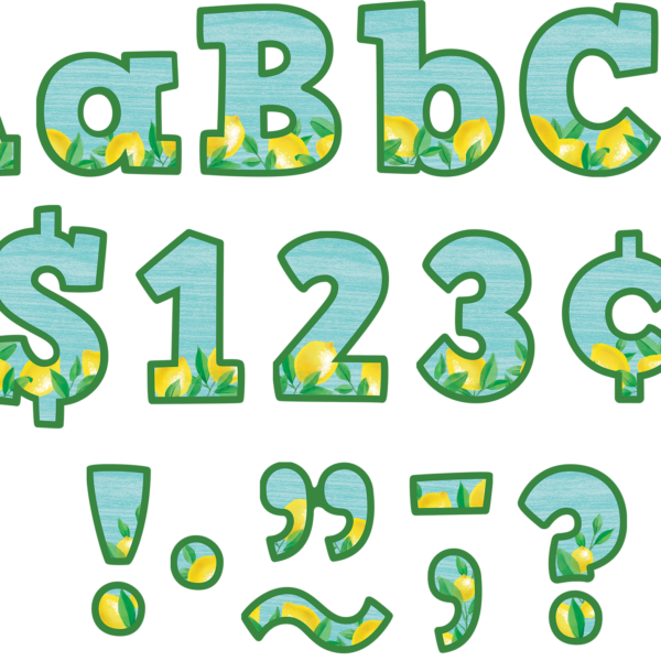 Lemon Zest Bold Block 4" Letters Combo Pack