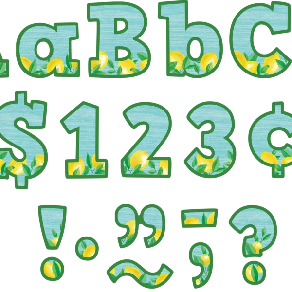 Lemon Zest Bold Block 4" Letters Combo Pack