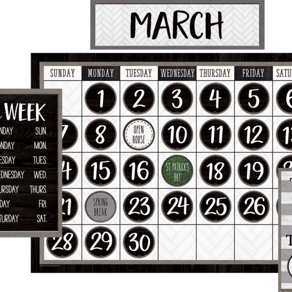 Modern Farmhouse Calendar Bulletin Board