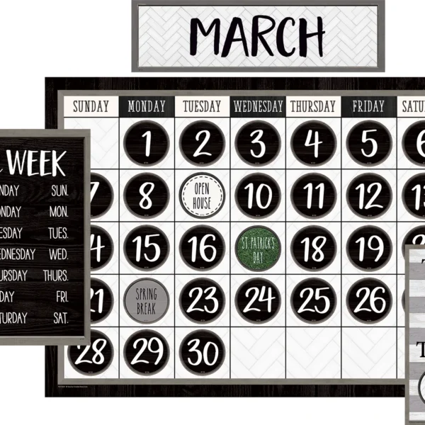 Modern Farmhouse Calendar Bulletin Board