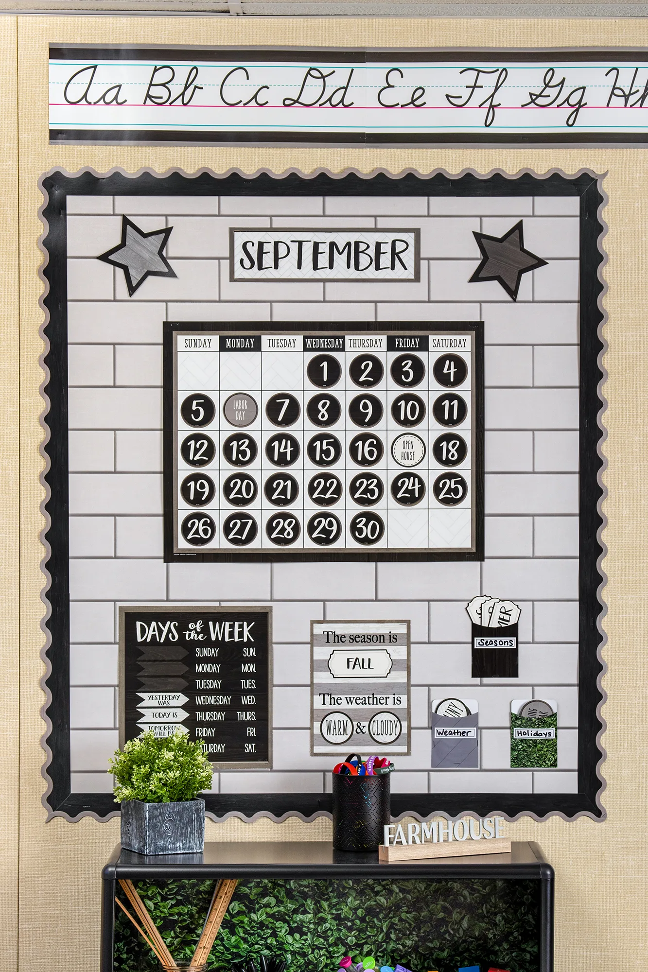 Modern Farmhouse Cursive Writing Bulletin Board - Image 2