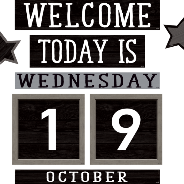 Modern Farmhouse Perpetual Calendar Mini Bulletin Board