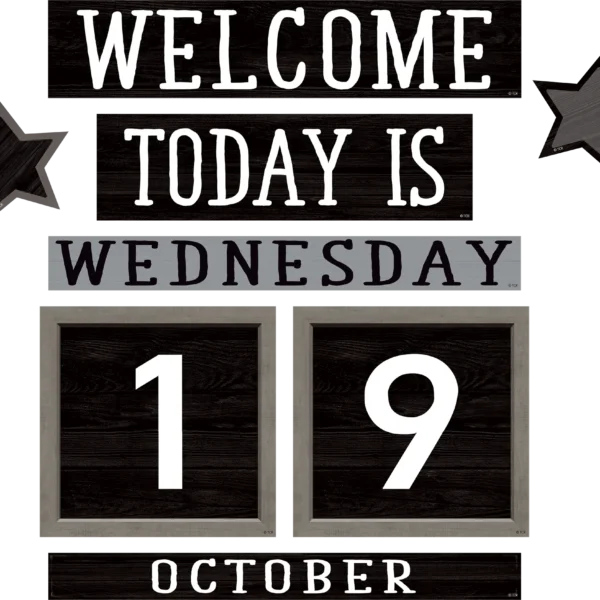 Modern Farmhouse Perpetual Calendar Mini Bulletin Board