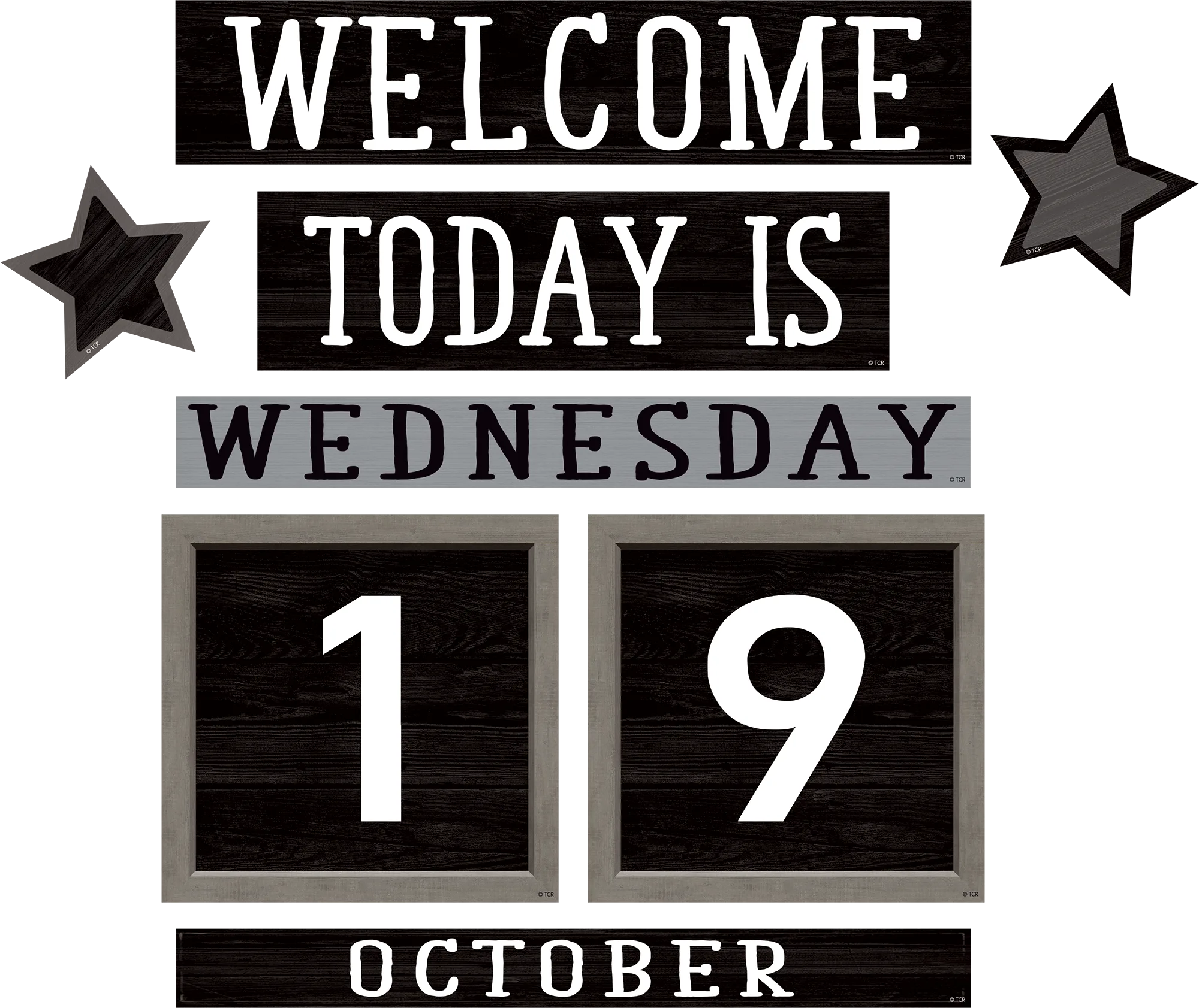 Modern Farmhouse Perpetual Calendar Mini Bulletin Board