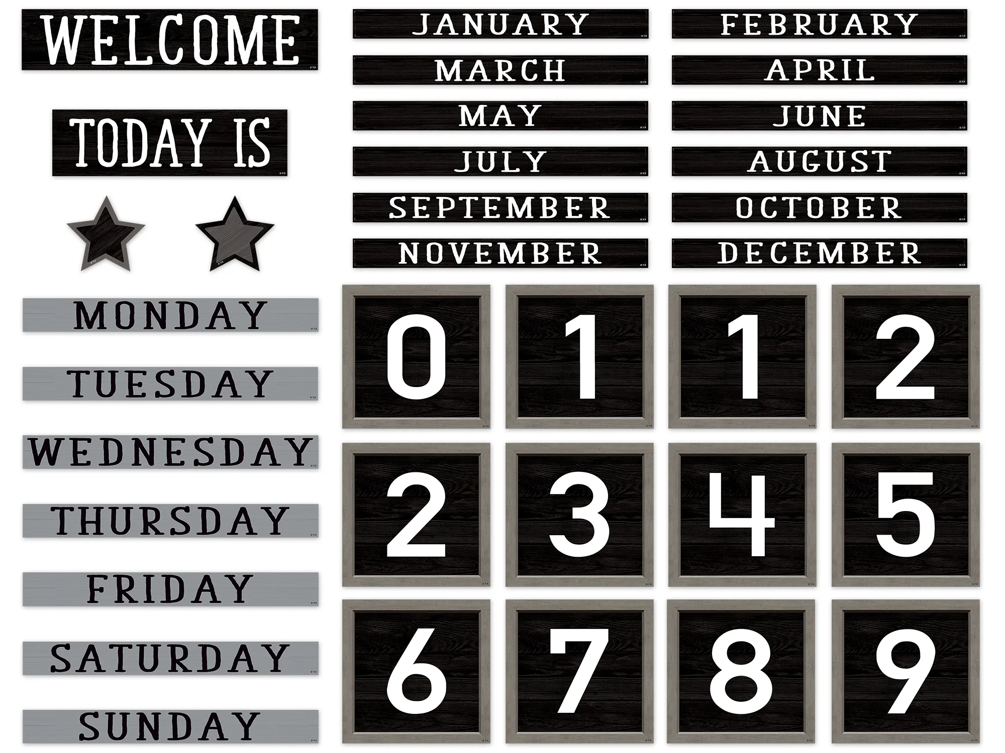 Modern Farmhouse Perpetual Calendar Mini Bulletin Board - Image 2