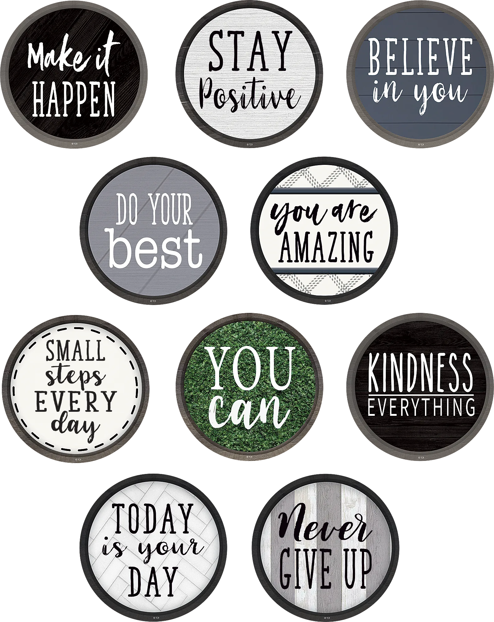 Modern Farmhouse Positive Sayings Accents