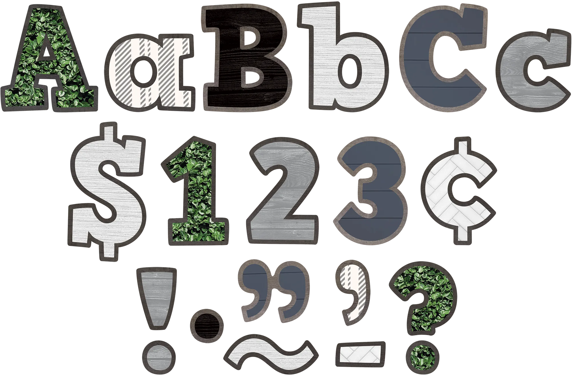 Modern Farmhouse Bold Block 4" Letters Combo Pack