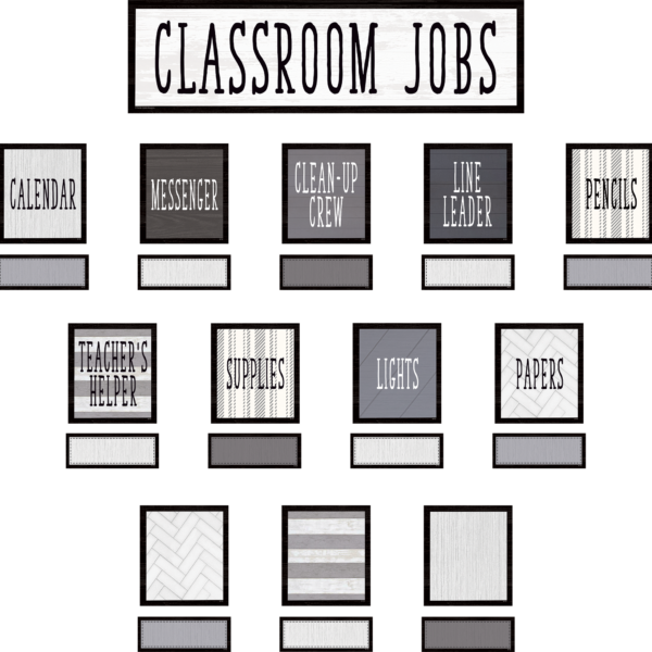 Modern Farmhouse Classroom Jobs Mini Bulletin Board