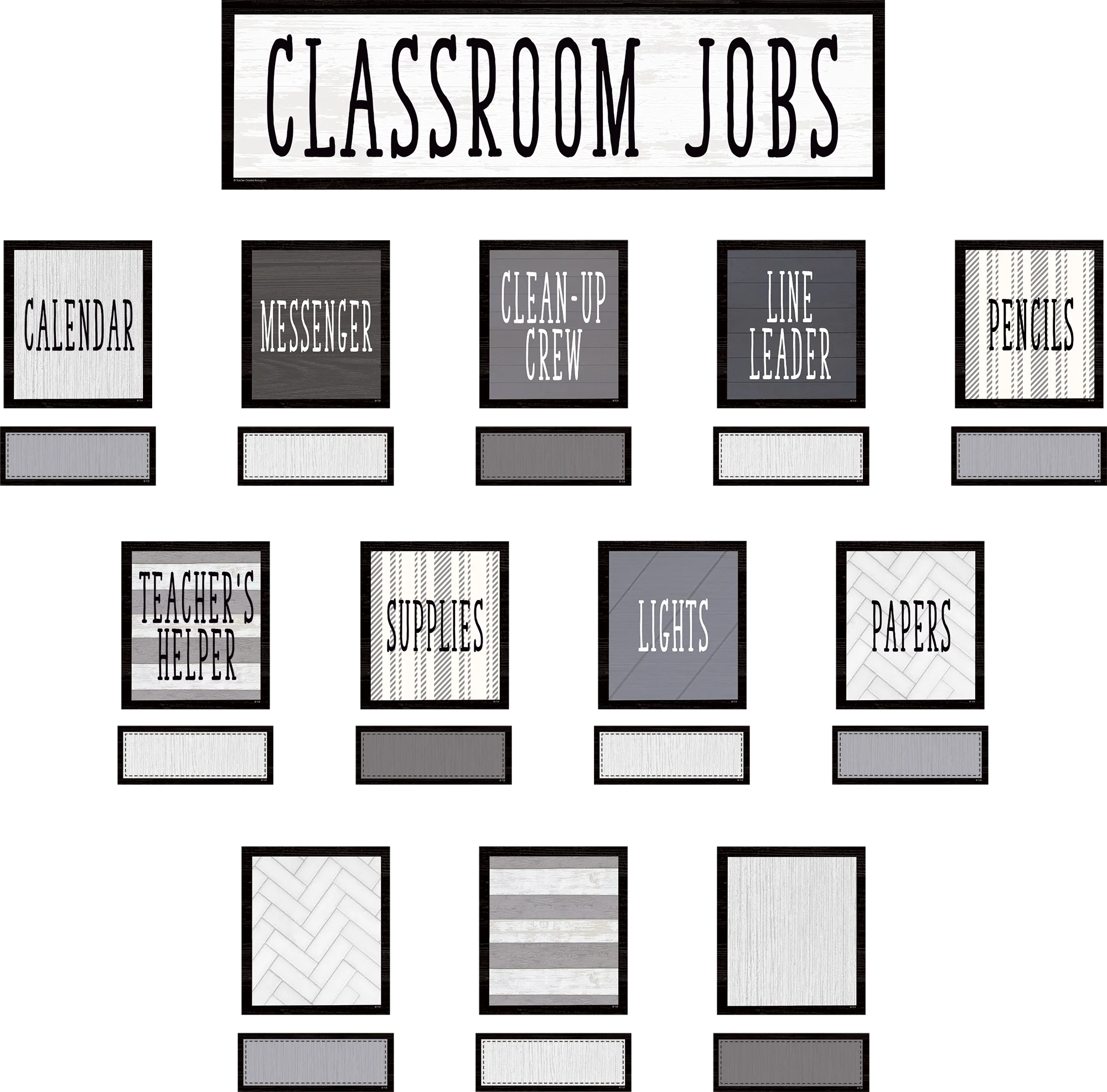Modern Farmhouse Classroom Jobs Mini Bulletin Board