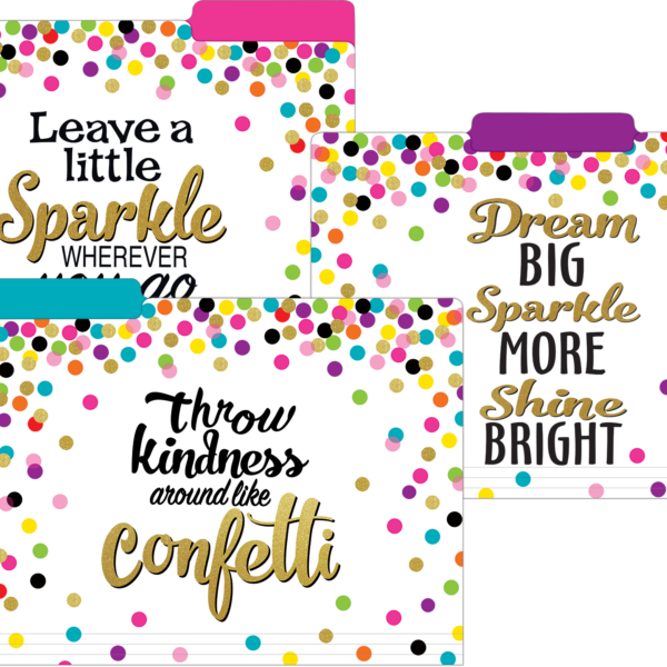 Confetti File Folders