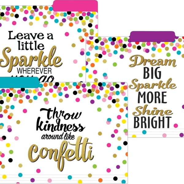 Confetti File Folders