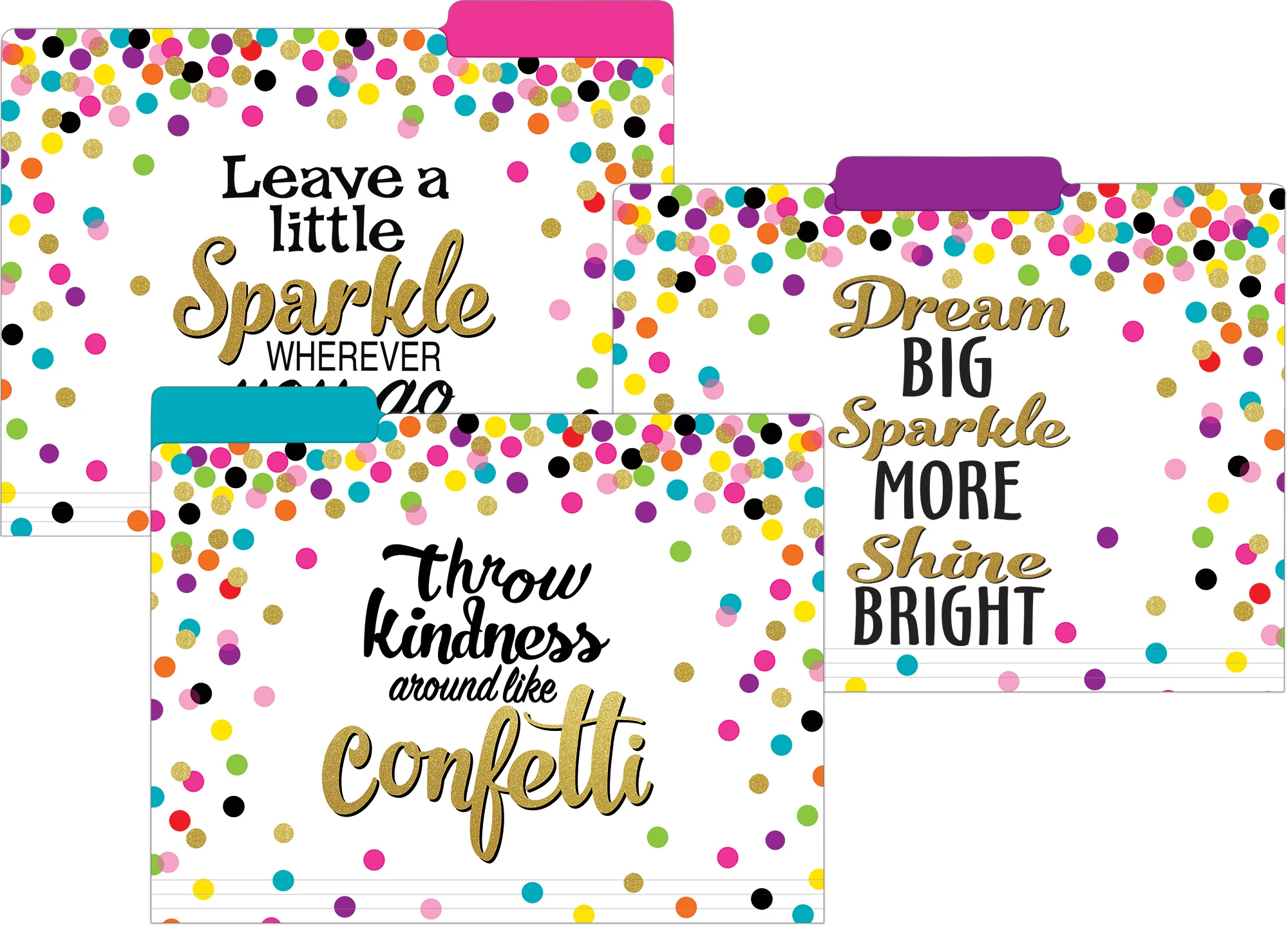 Confetti File Folders