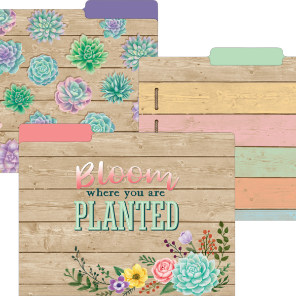 Rustic Bloom File Folders