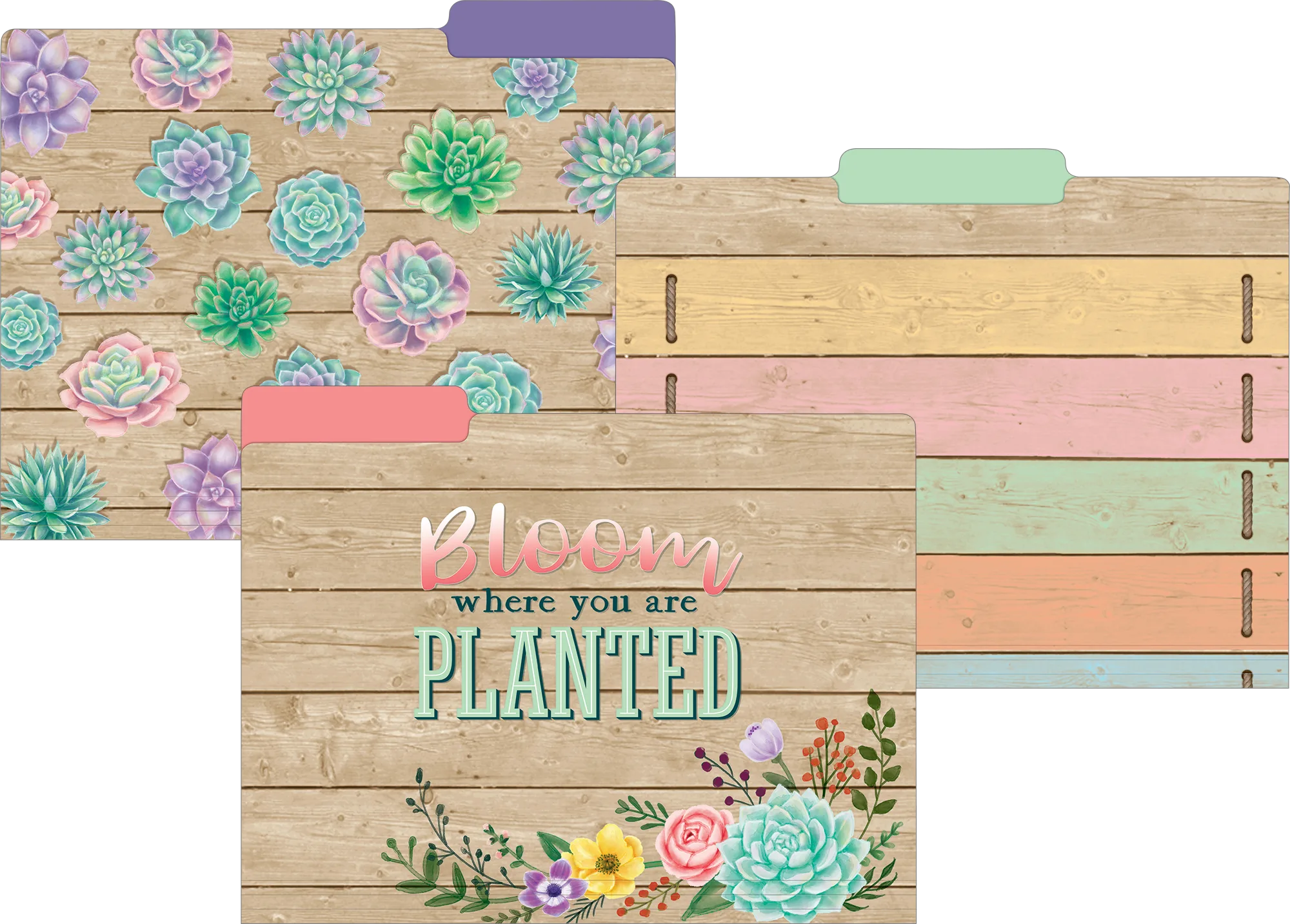 Rustic Bloom File Folders