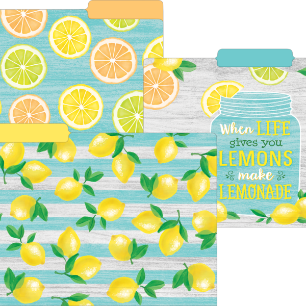 Lemon Zest File Folders