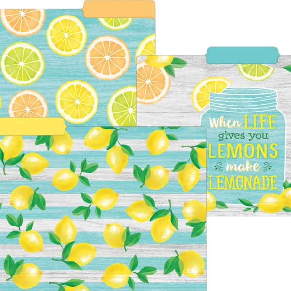 Lemon Zest File Folders