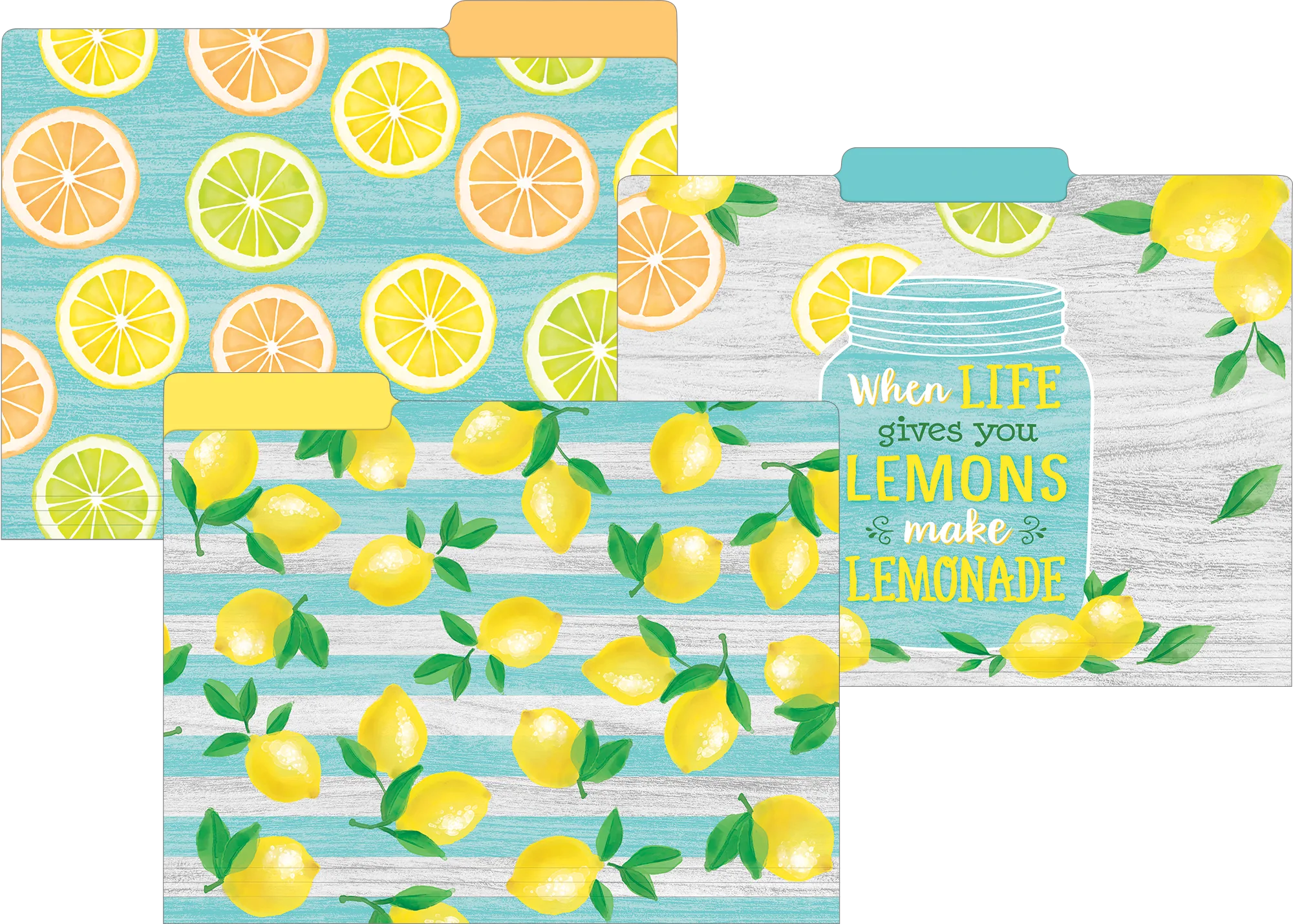 Lemon Zest File Folders