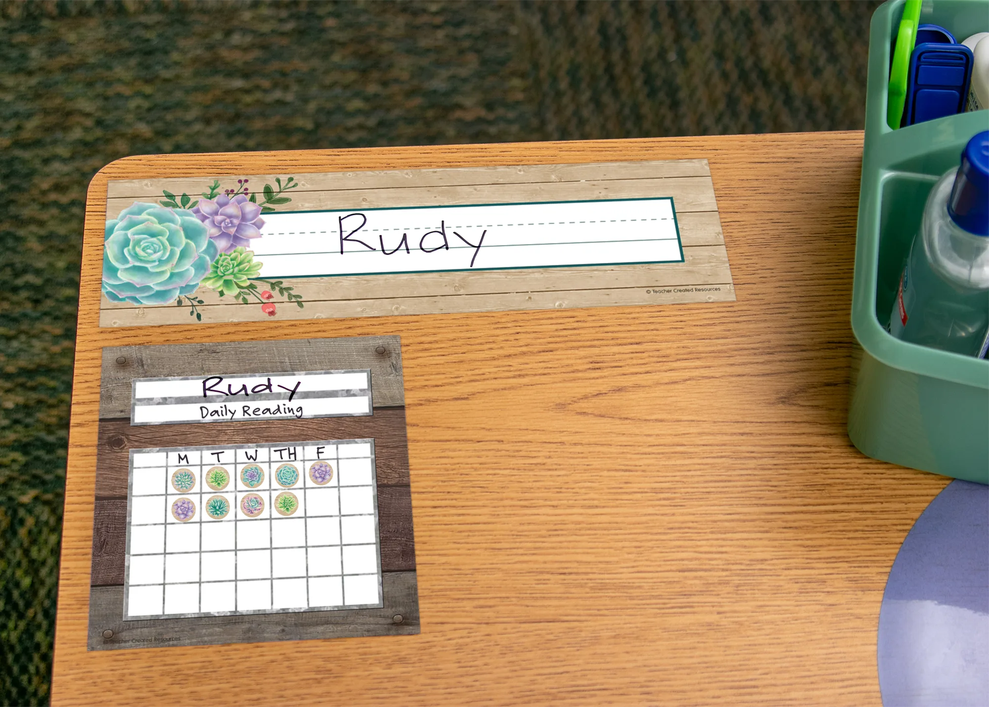 Rustic Bloom Flat Name Plates - Image 2