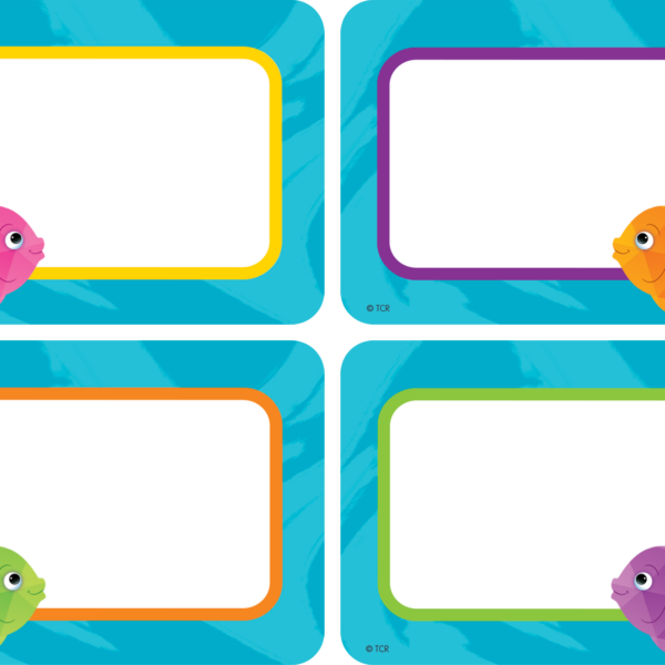 Colorful Fish Name Tags/Labels - Multi-Pack