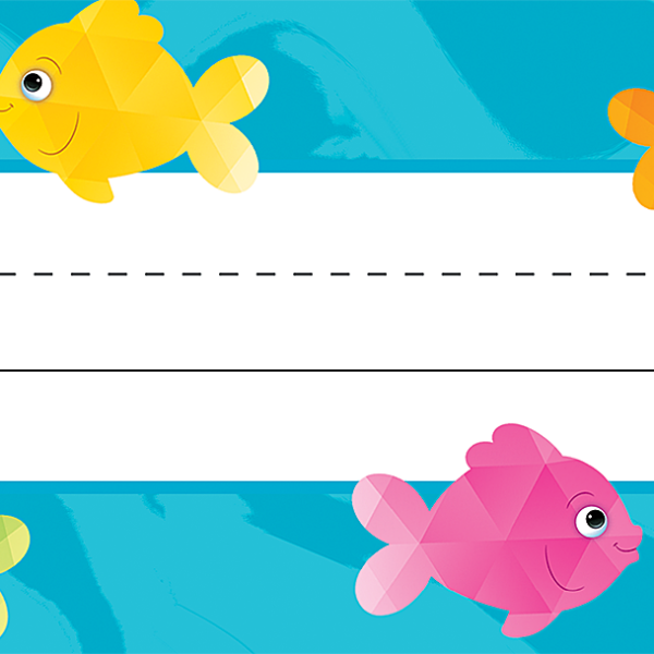 Colorful Fish Flat Name Plates