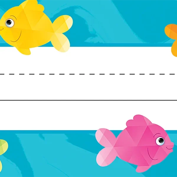 Colorful Fish Flat Name Plates