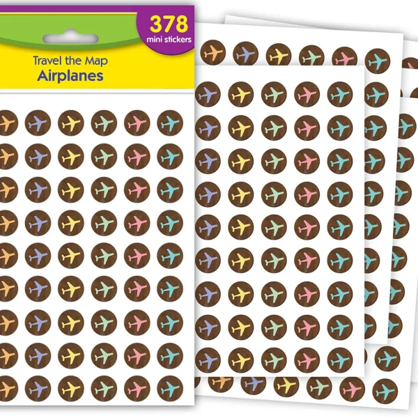 Travel the Map Airplanes Mini Stickers