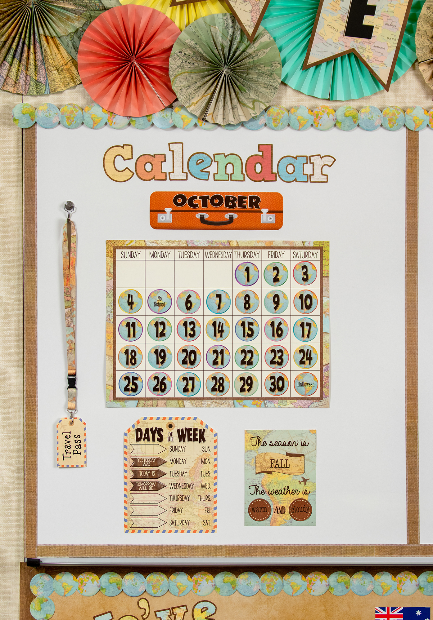 Travel the Map Calendar Bulletin Board - Image 2