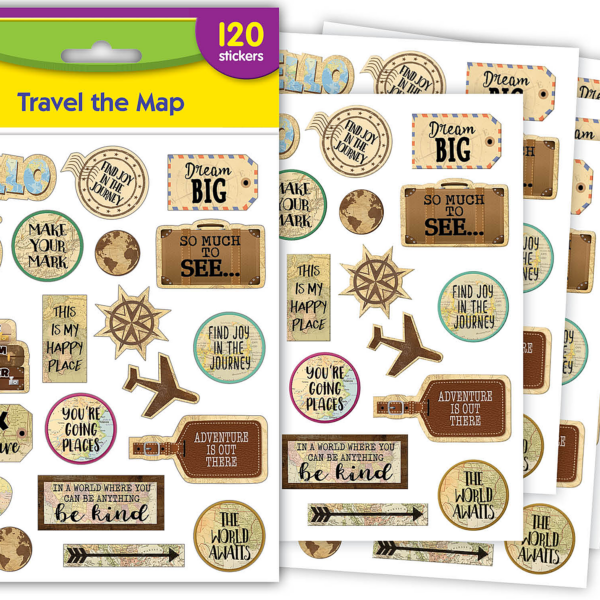 Travel the Map Stickers