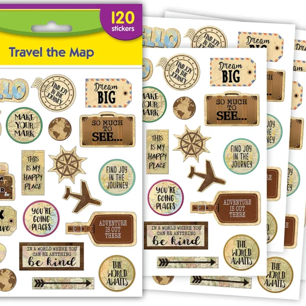 Travel the Map Stickers