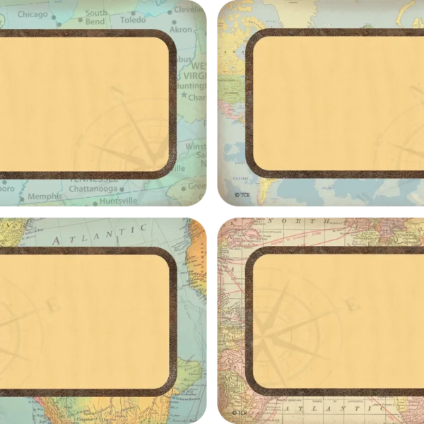 Travel the Map Name Tags/Labels - Multi-Pack