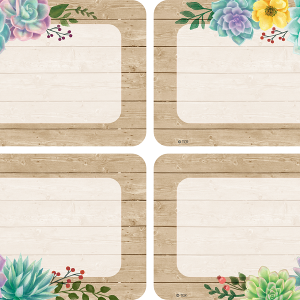 Rustic Bloom Name Tags/Labels - Multi-Pack