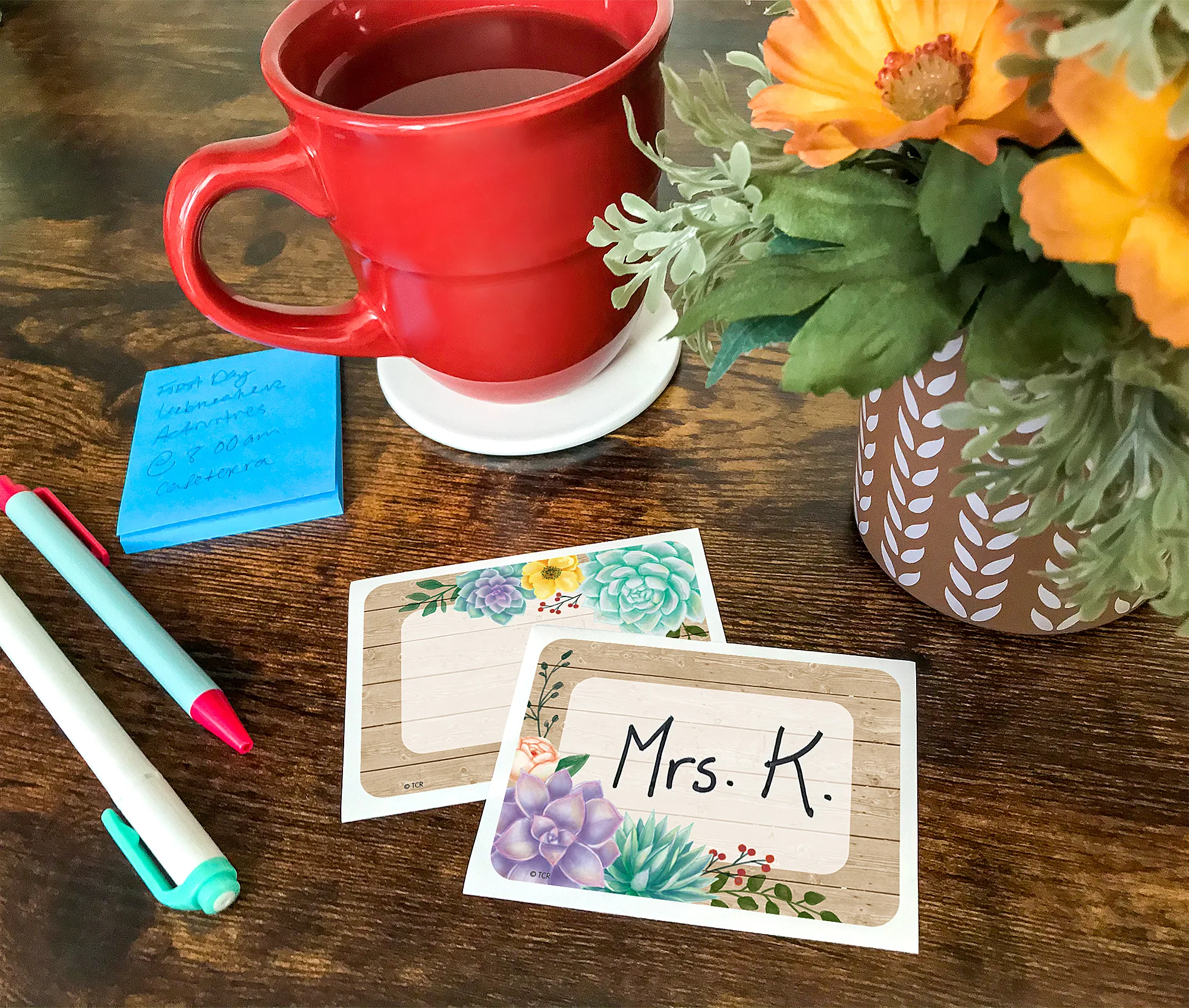 Rustic Bloom Name Tags/Labels - Multi-Pack - Image 2