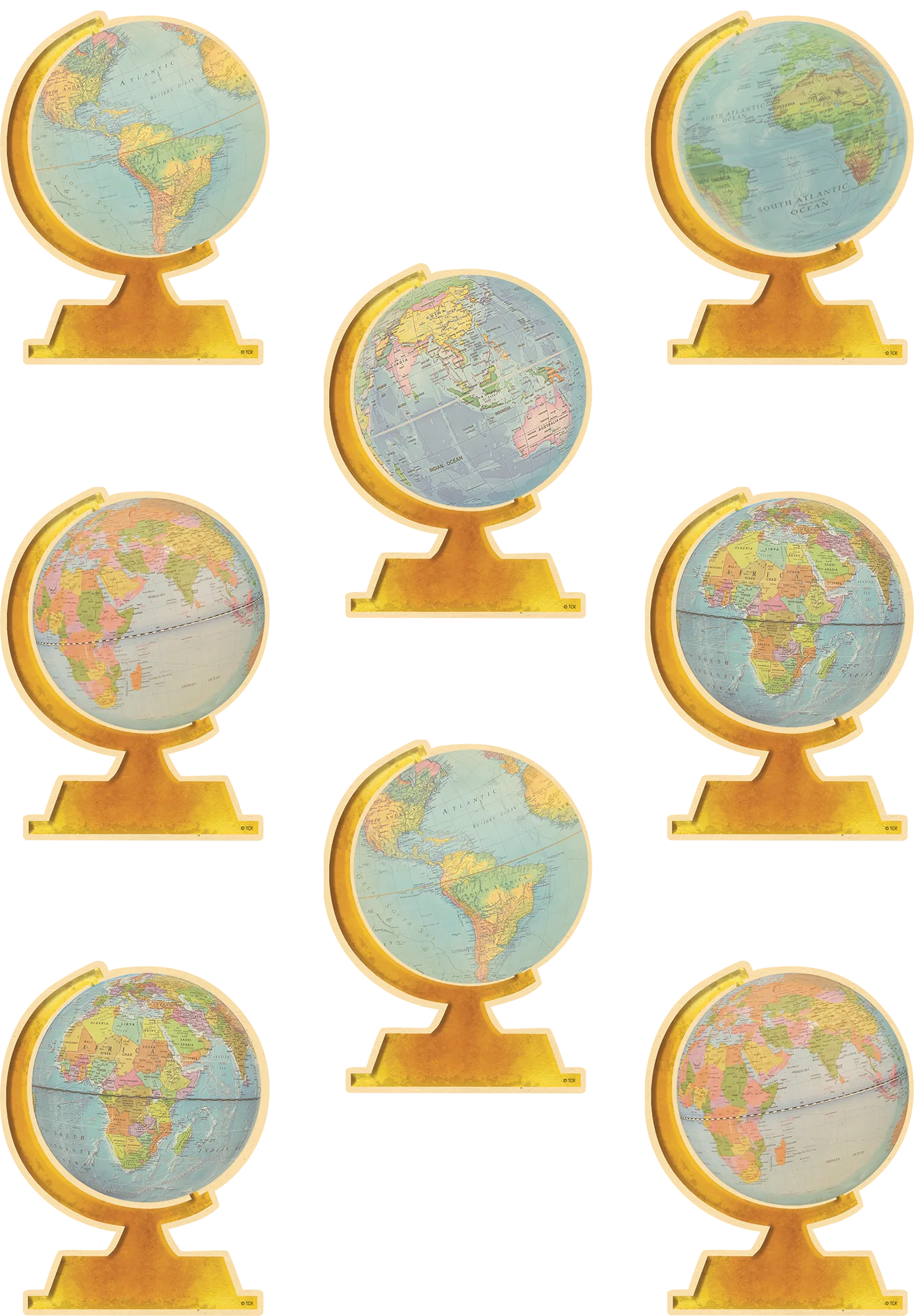 Travel the Map Globes Accents