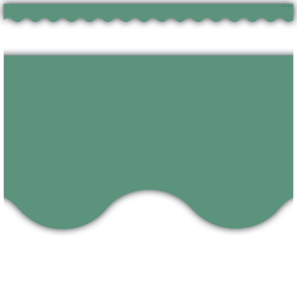 Eucalyptus Green Scalloped Border Trim